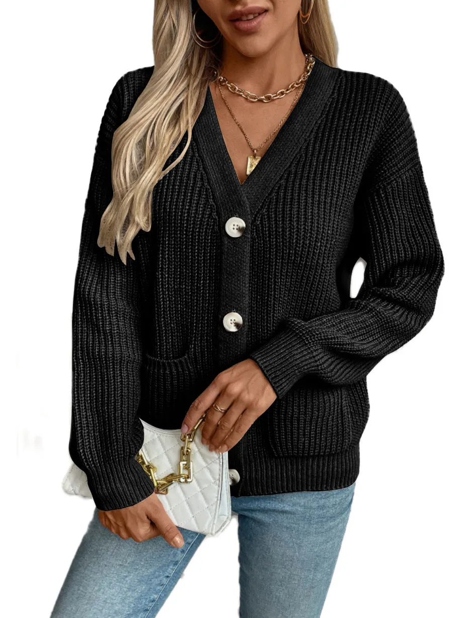 Stylish Ribbed Knit Cardigan for Casual Women's Wear