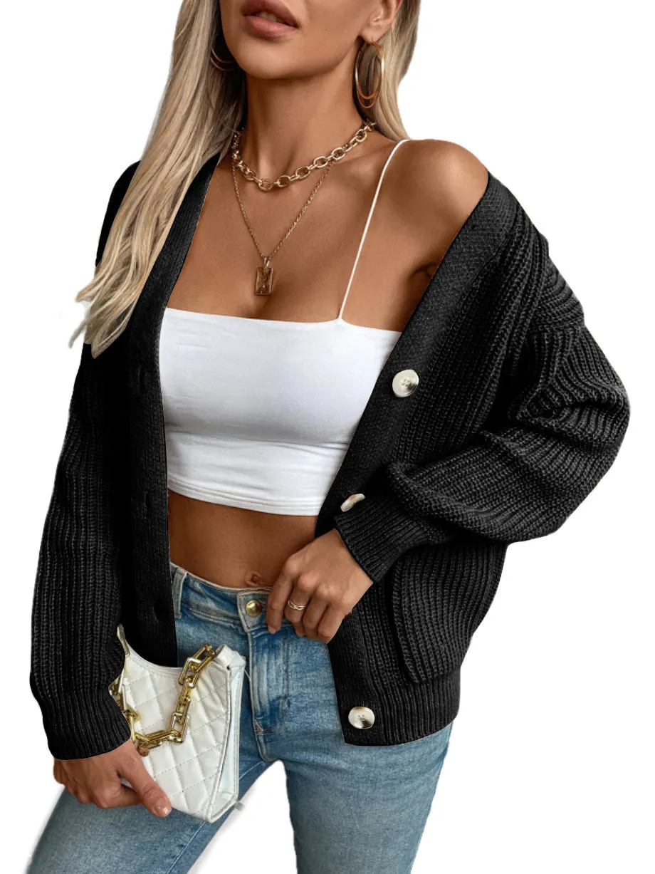 Stylish Ribbed Knit Cardigan for Casual Women's Wear
