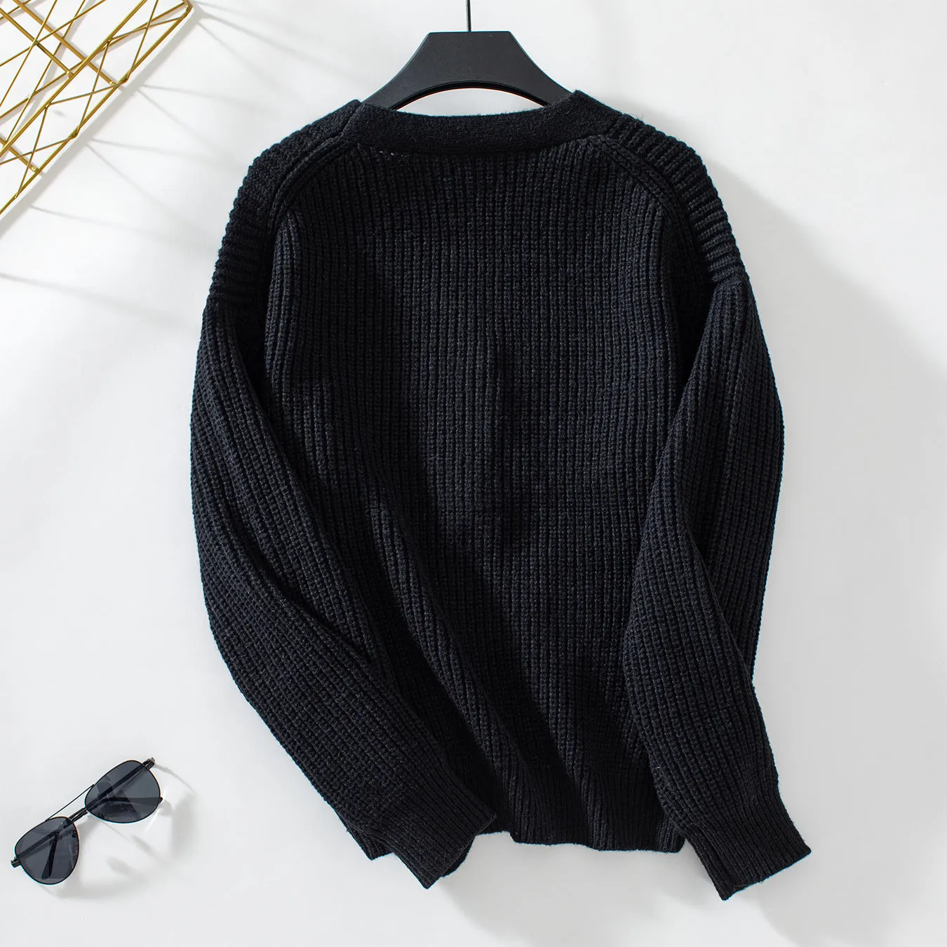 Stylish Ribbed Knit Cardigan for Casual Women's Wear