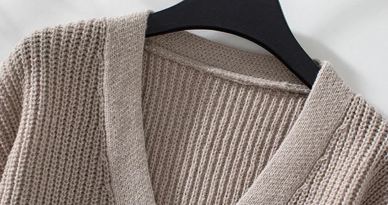 Stylish Ribbed Knit Cardigan for Casual Women's Wear