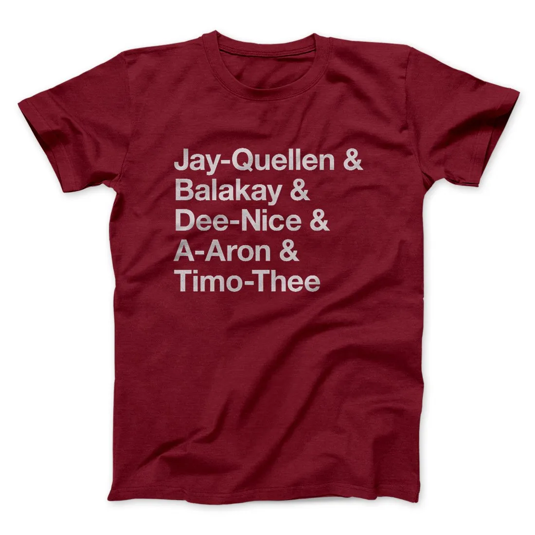 Substitute Teacher Names Men/Unisex T-Shirt