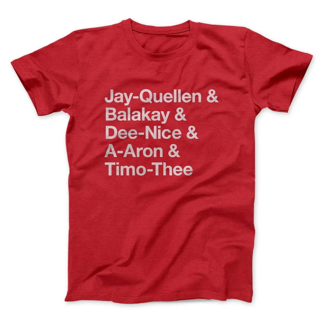 Substitute Teacher Names Men/Unisex T-Shirt