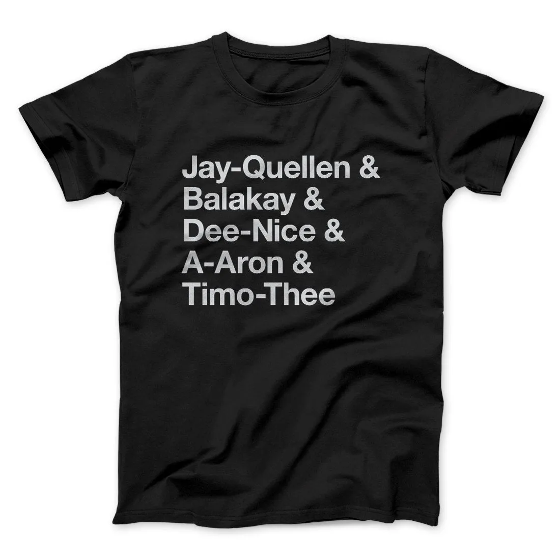 Substitute Teacher Names Men/Unisex T-Shirt