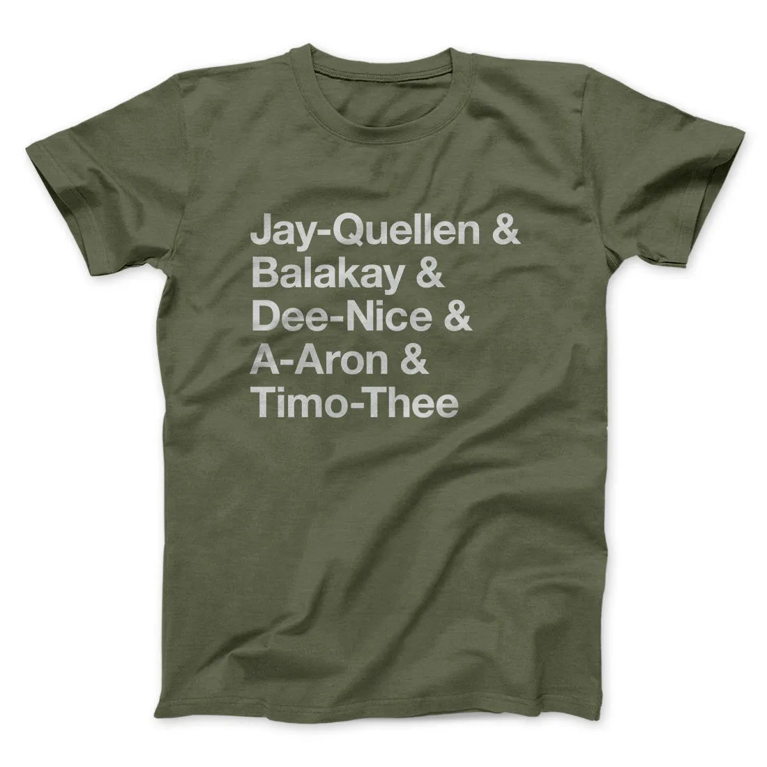 Substitute Teacher Names Men/Unisex T-Shirt