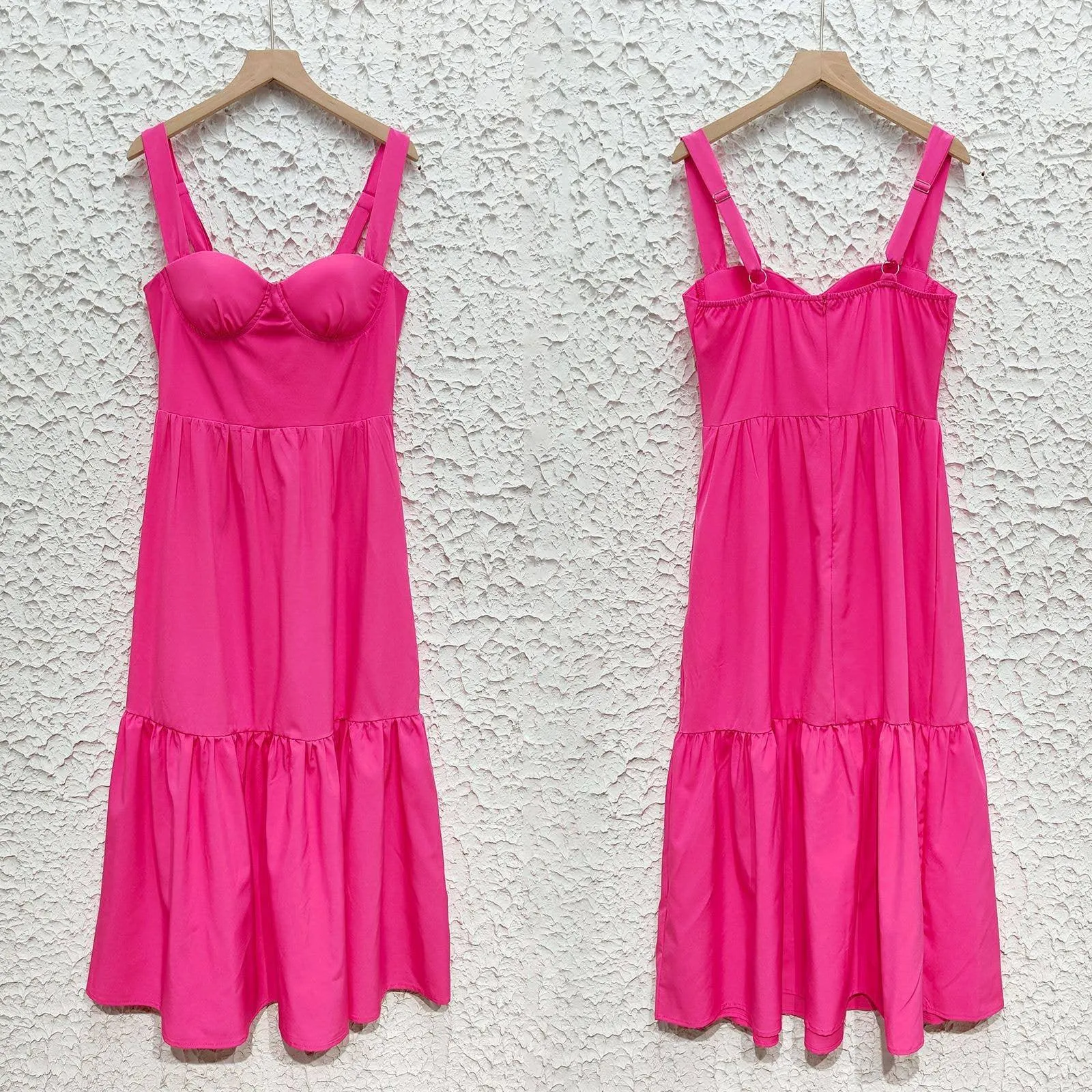 Suspender Floral Backless Cake Dress