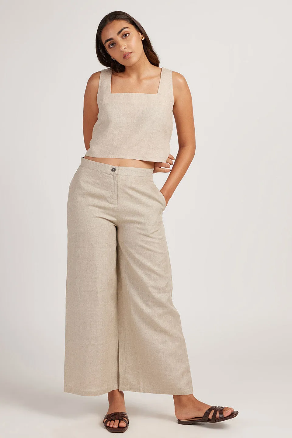 The Linen Wide Leg Pants