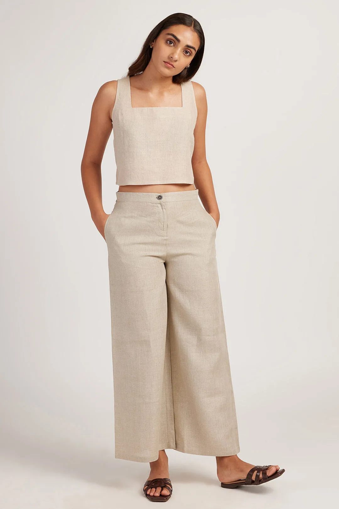 The Linen Wide Leg Pants