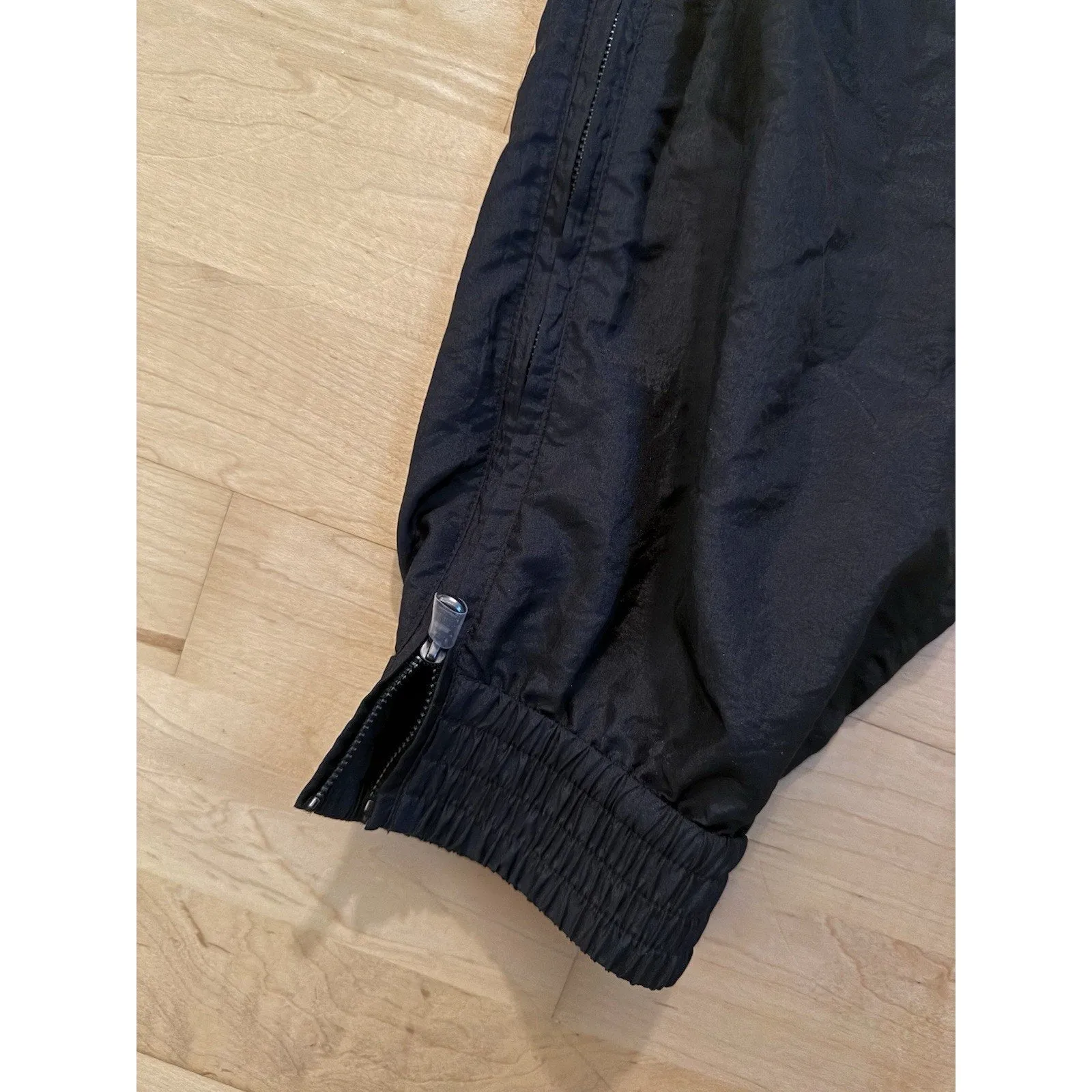 Tibi Women's Crispy Nylon Felix Paperbag Waist Jogger Pants Black Small