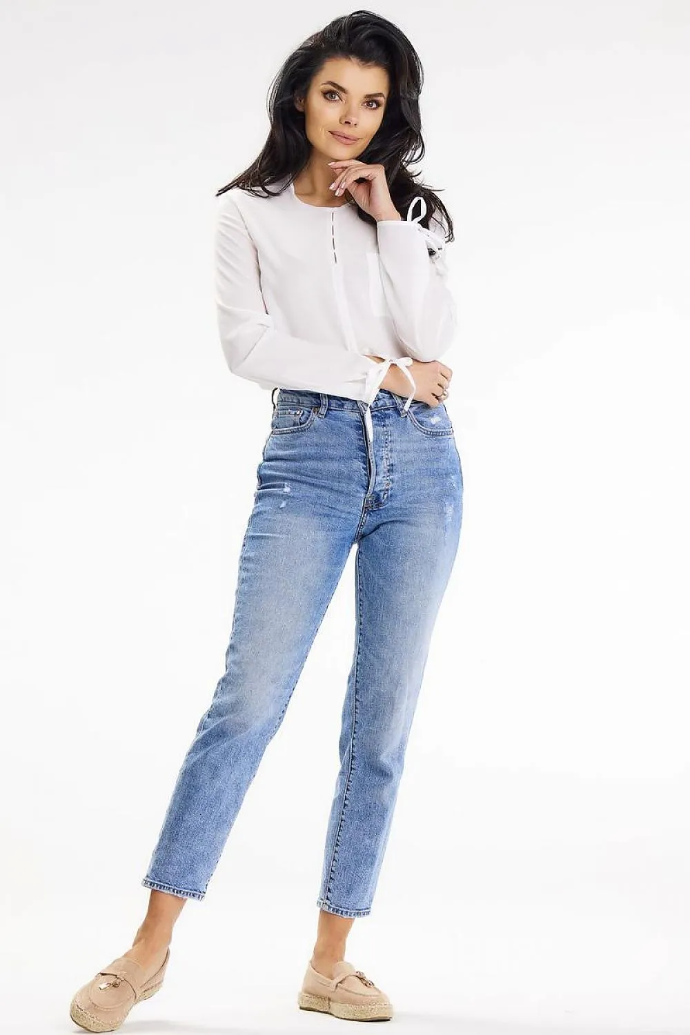 Tied-Cuff Elegant Blouse