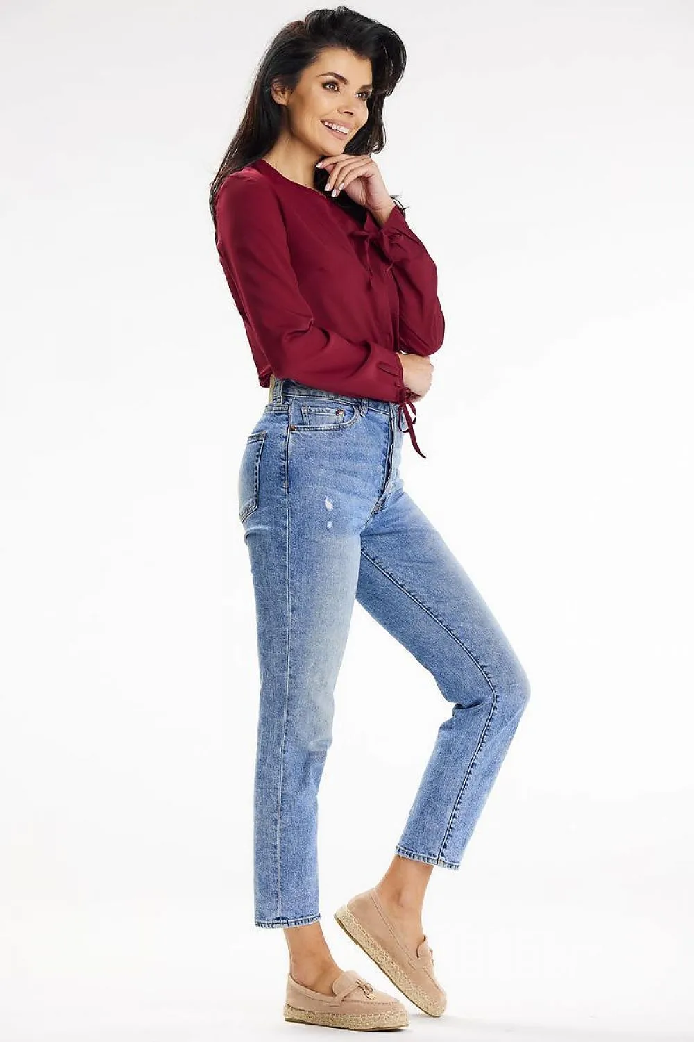 Tied-Cuff Elegant Blouse