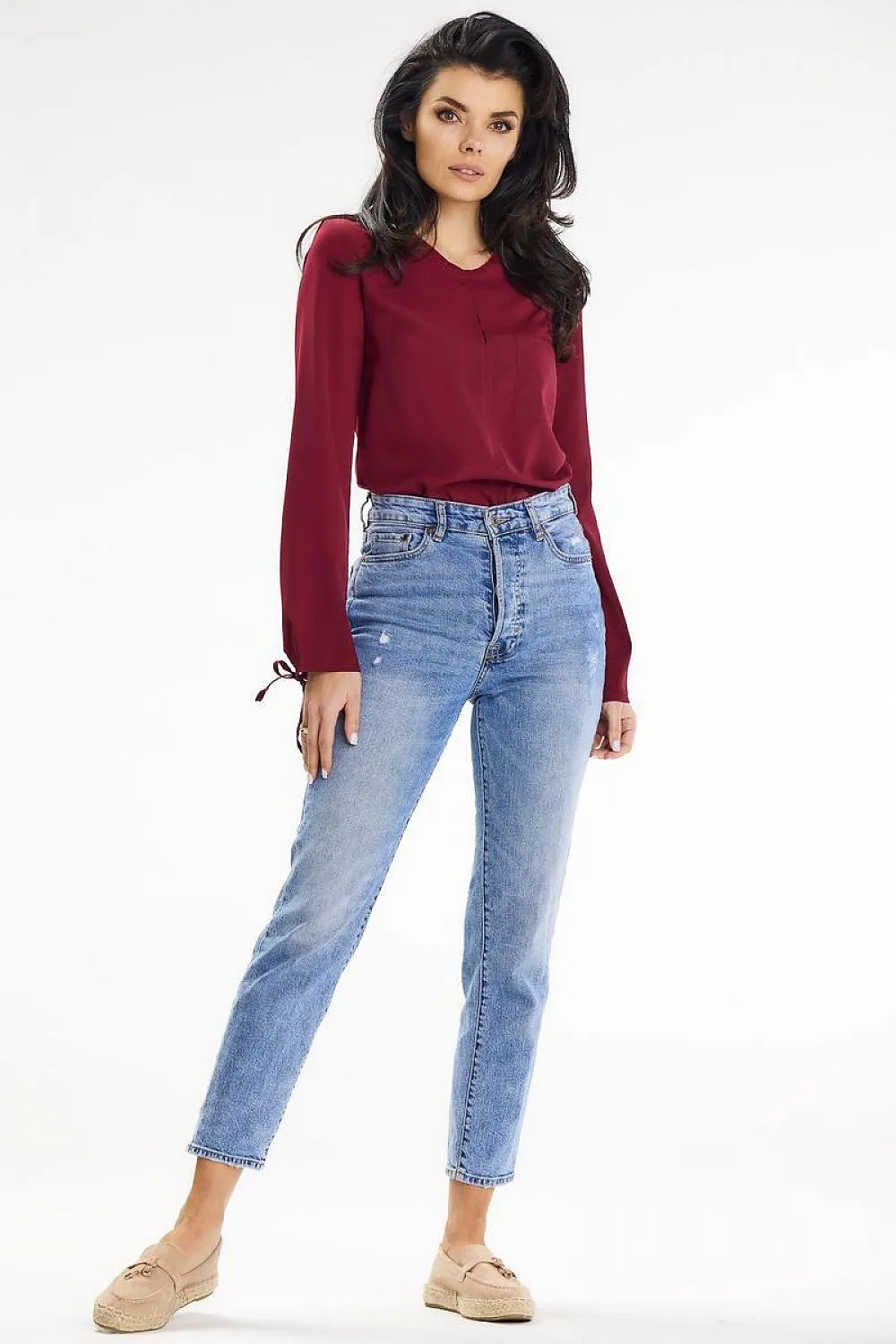 Tied-Cuff Elegant Blouse