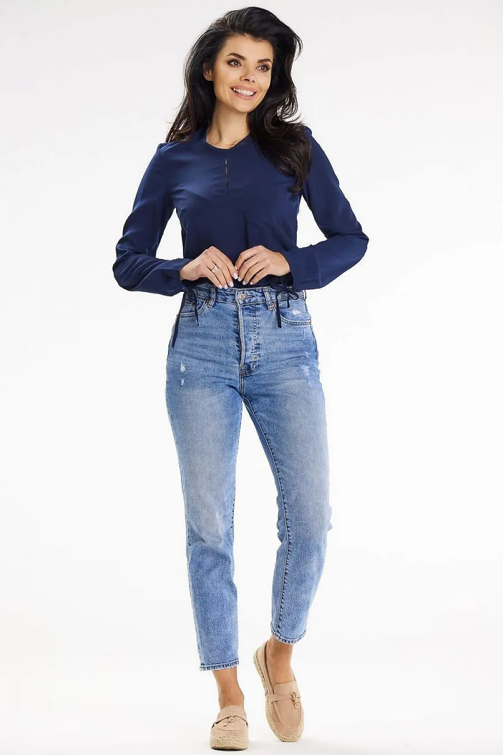 Tied-Cuff Elegant Blouse