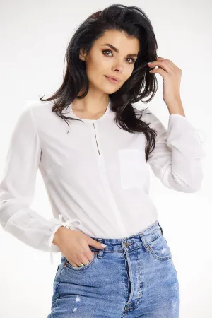 Tied-Cuff Elegant Blouse