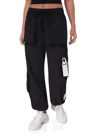 TRIBE OF 6 AYLA RECYCLED CRINKLE NYLON  UTILITY PANT