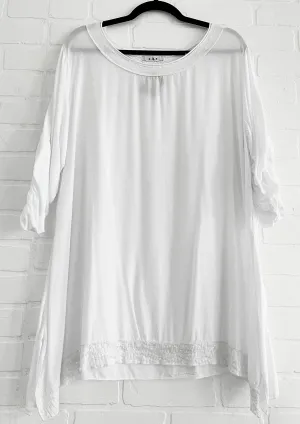 Tunic with clear sequins details