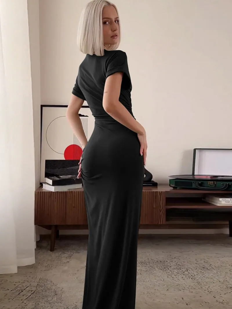 Tunics Folds Long Dress
