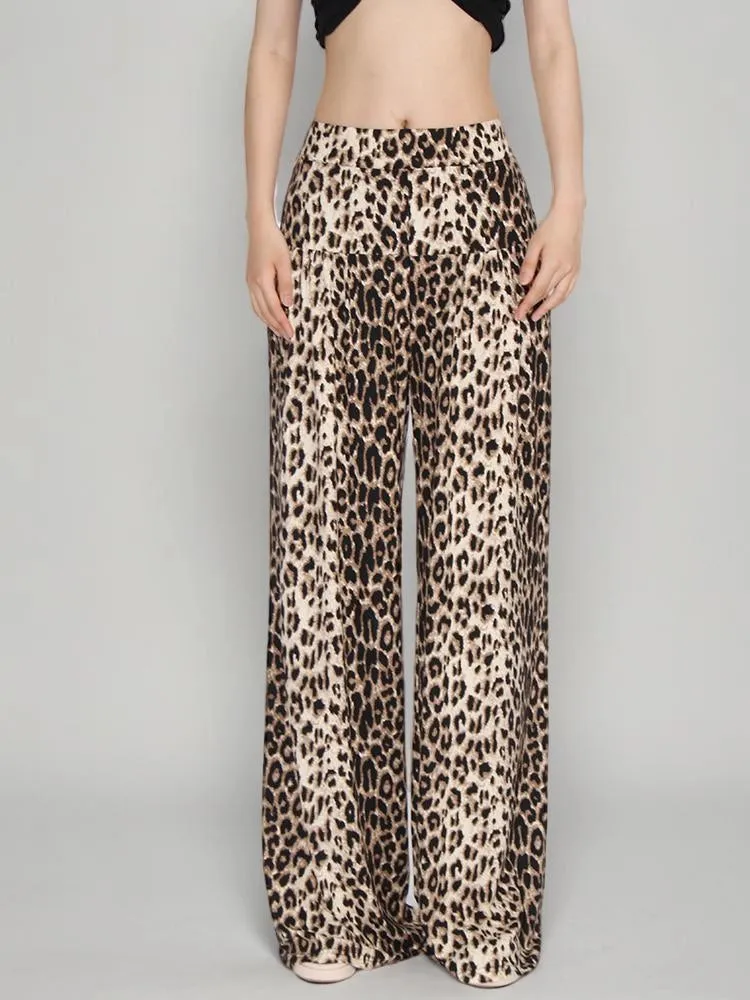 TWOTWIONSTYLE Leopard Wide leg Pants