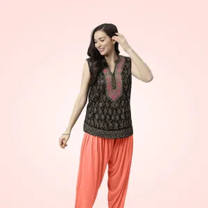 Ultra Comfortable Viscose Rayon Patiala Pants for Women - Orange