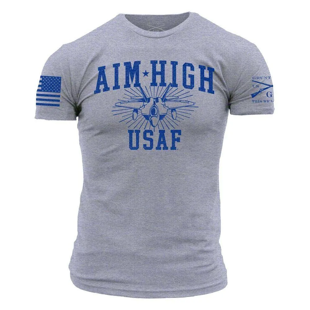 USAF - Aim High U.S.A.F. T-Shirt - Athletic Heather