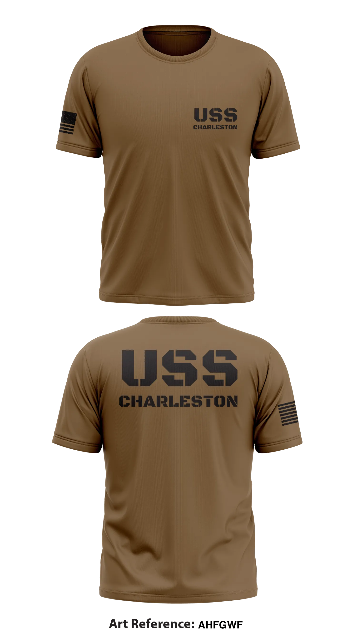 USS CHARLESTON  Store 1 Core Men's SS Performance Tee - AHFGwf