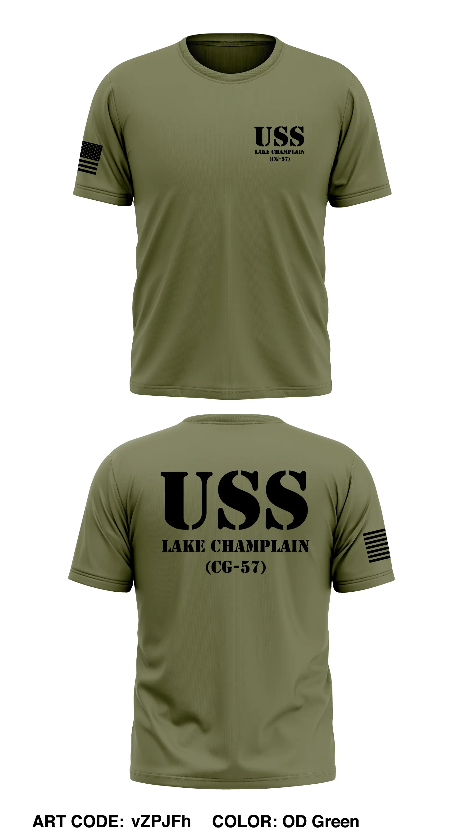 USS lake Champlain (CG-57) Store 1 Core Men's SS Performance Tee - vZPJFh