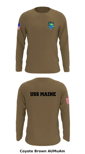 USS MAINE  Store 1 Core Men's LS Performance Tee - AUMuAm