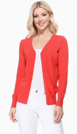 V Neck Button Front Cardigan MK5178