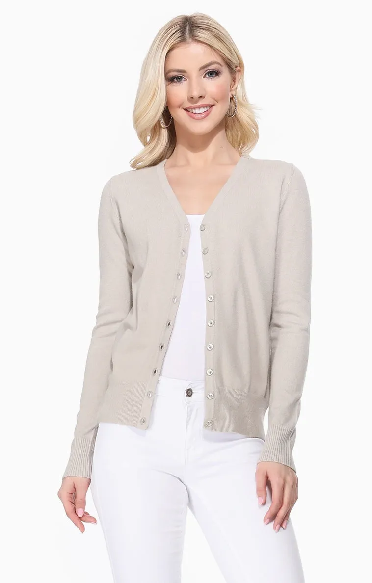 V Neck Button Front Cardigan MK5178