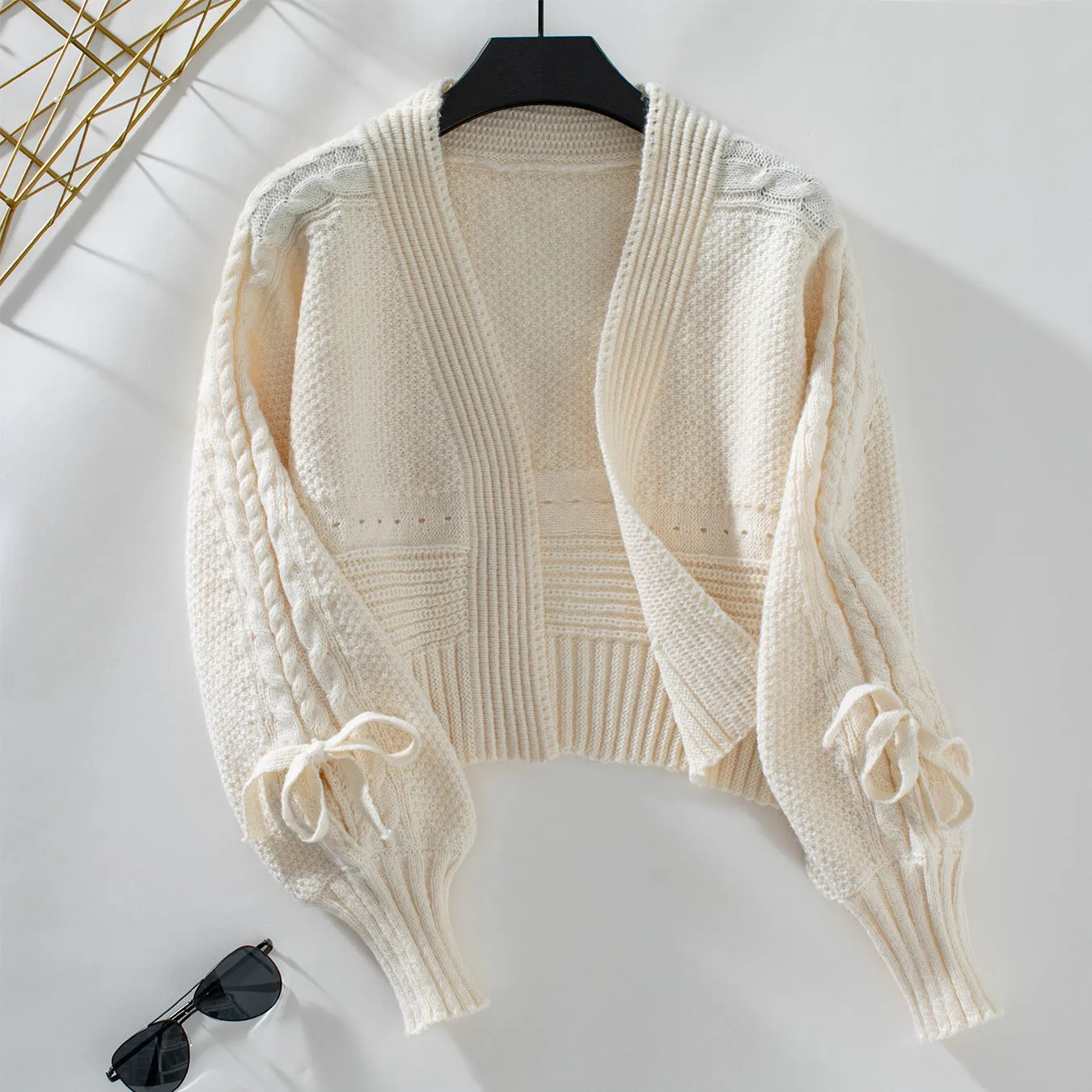 Versatile Women's Cable Knit Cardigan