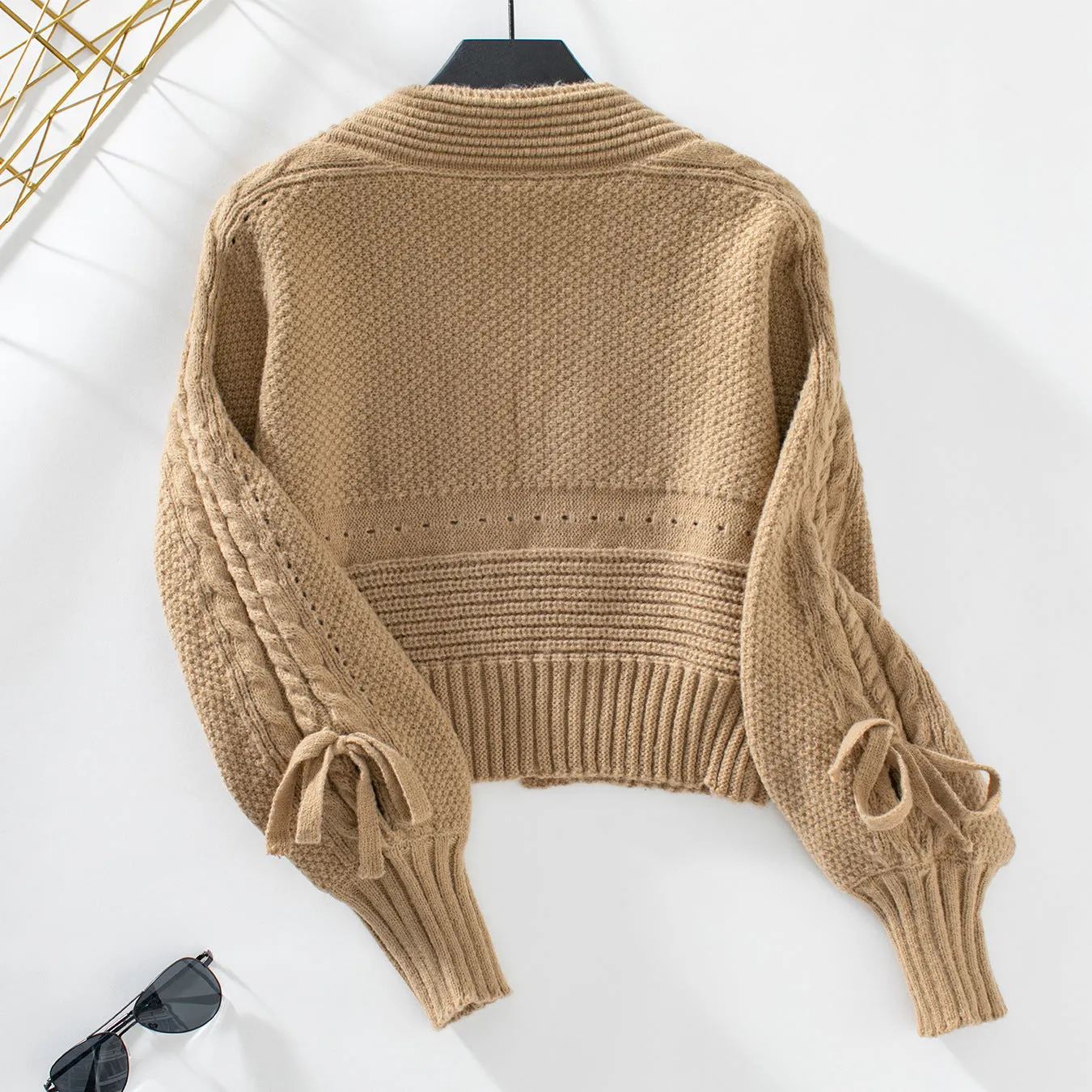 Versatile Women's Cable Knit Cardigan