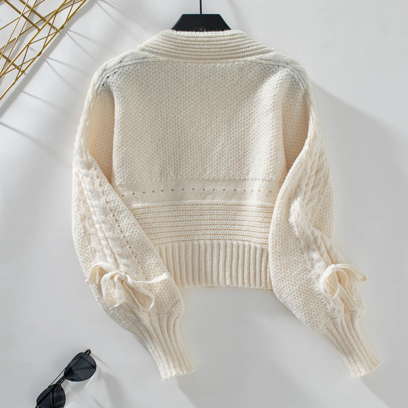 Versatile Women's Cable Knit Cardigan