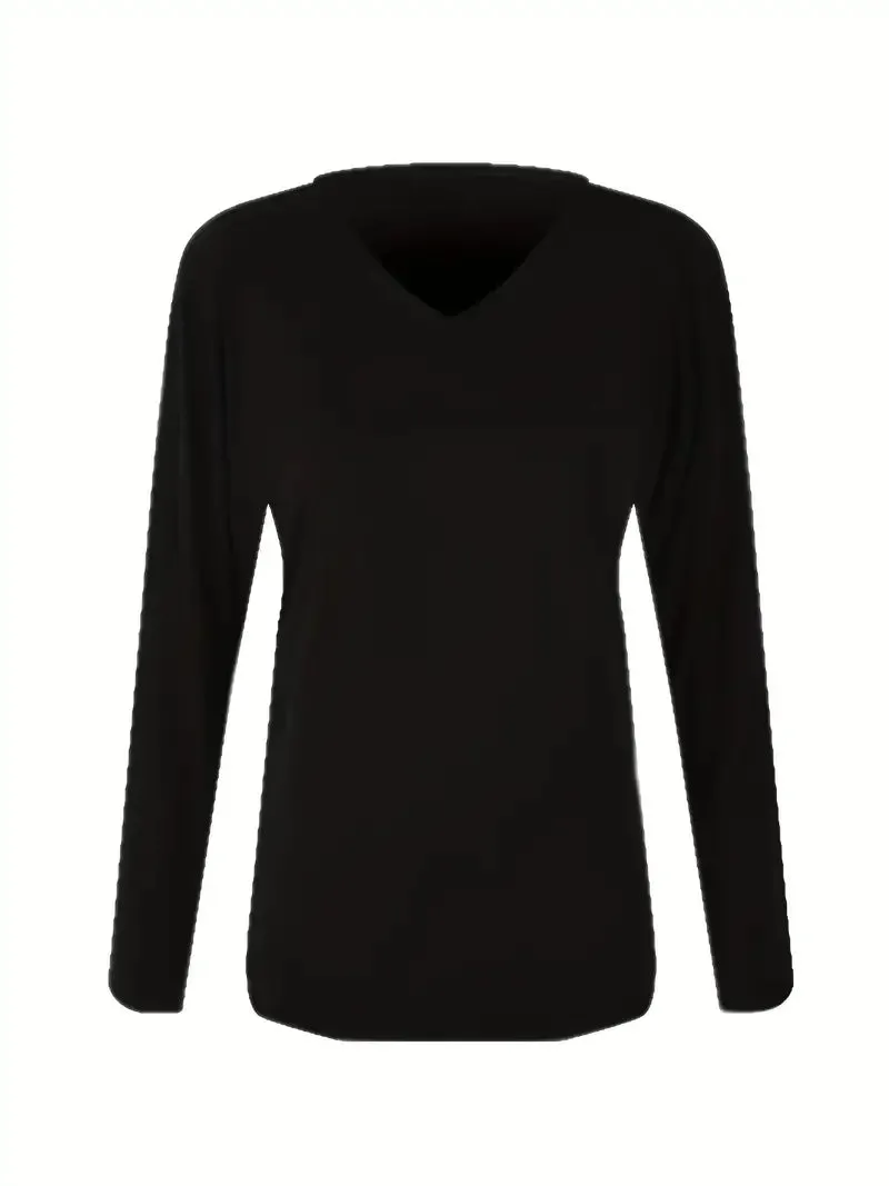 VersaVibe V-Neck Long Sleeve Tee