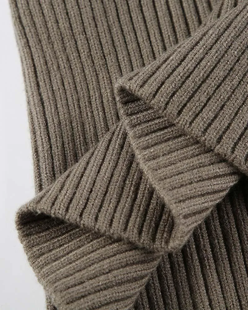Vintage Asymmetrical Neck Stripe Sweater
