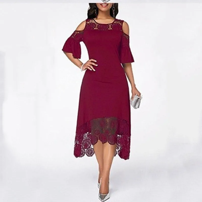 Vintage Sleeveless Lace Party Dress