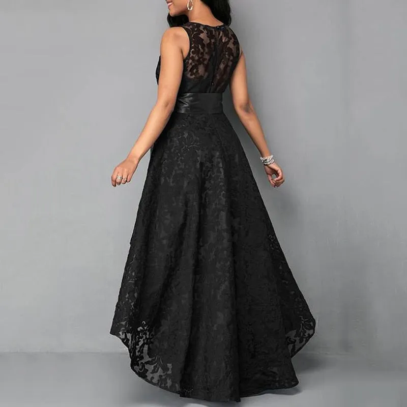 Vintage Sleeveless Lace Party Dress