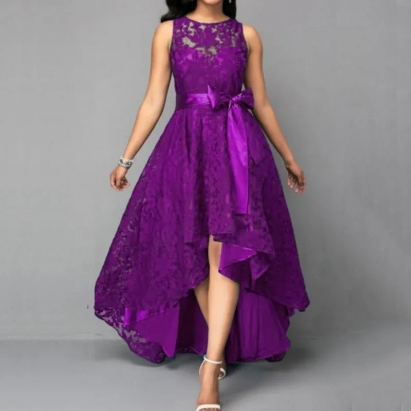 Vintage Sleeveless Lace Party Dress