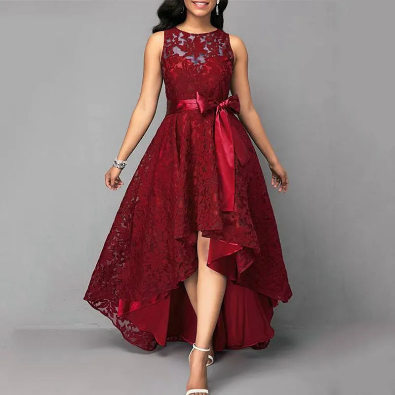 Vintage Sleeveless Lace Party Dress