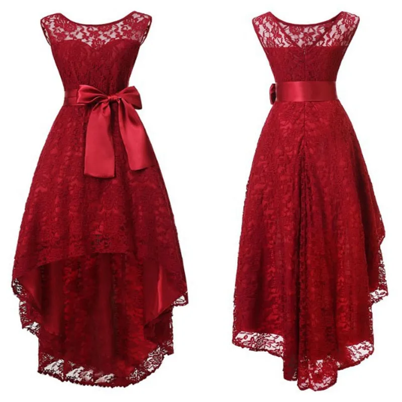 Vintage Sleeveless Lace Party Dress