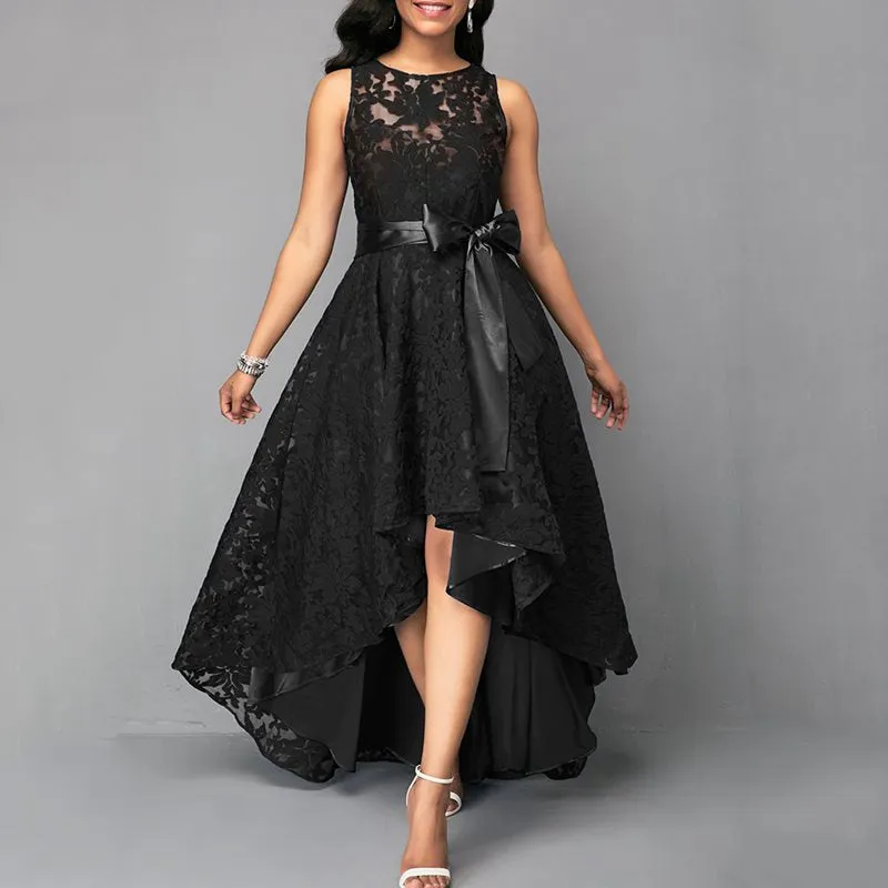 Vintage Sleeveless Lace Party Dress