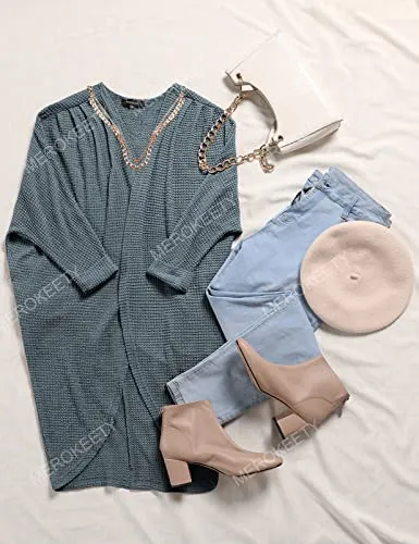 Waffle Knit Batwing Cardigan