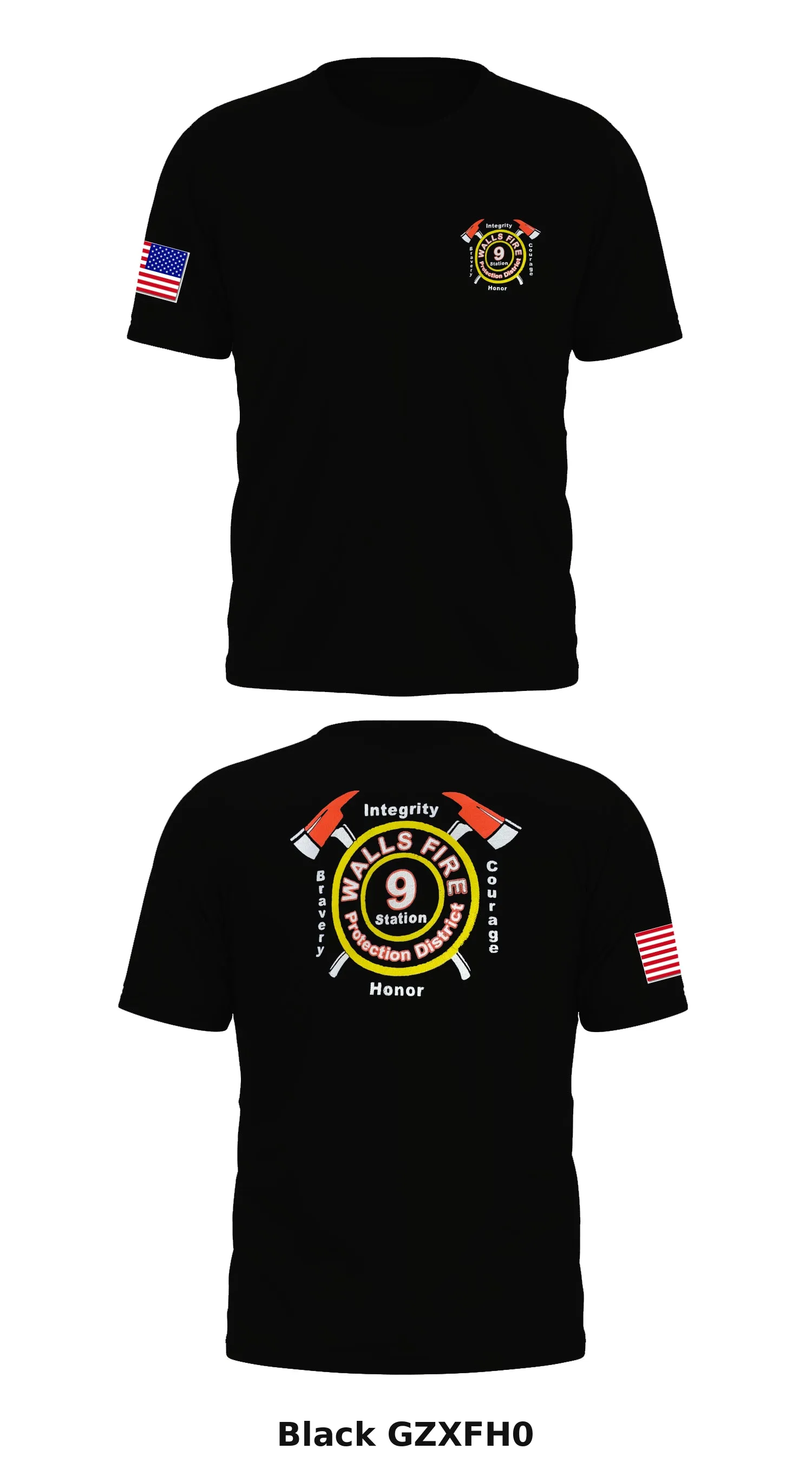 Walls Fire Dept Store 1 Core Men's SS Performance Tee - GZXFH0