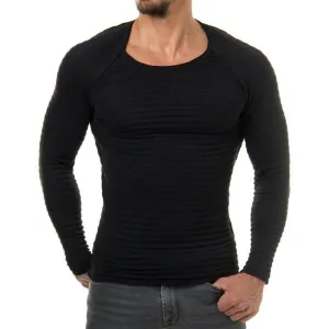 West Louis™ Vertical Stripes Hedging O-Neck Pullover Shirts