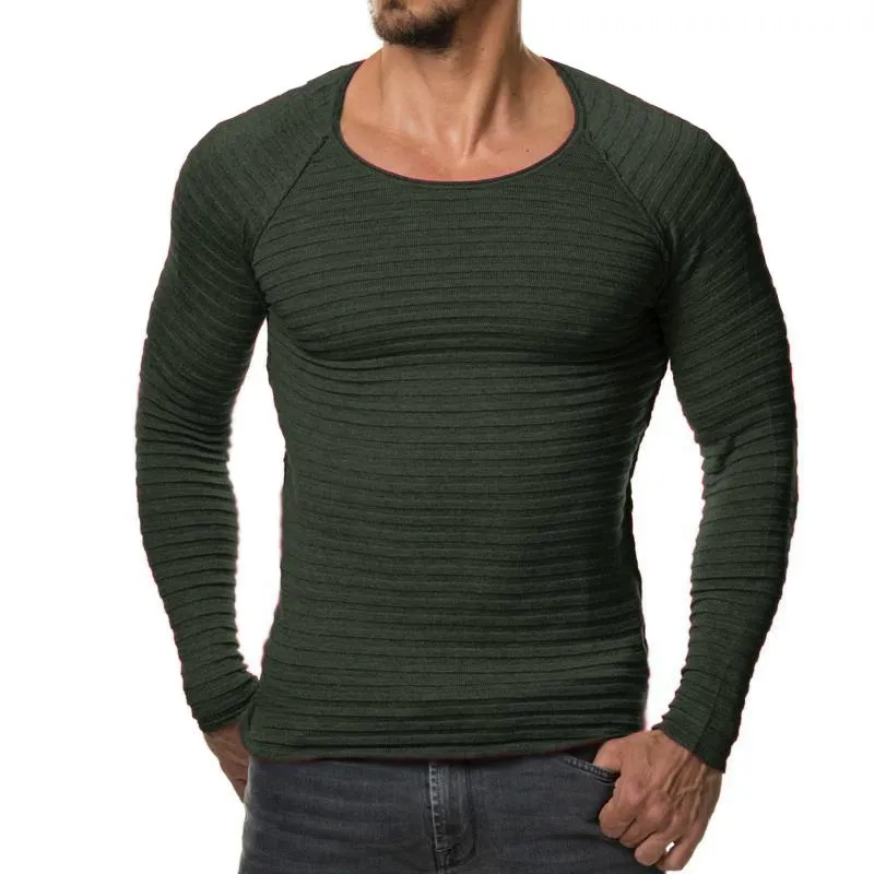 West Louis™ Vertical Stripes Hedging O-Neck Pullover Shirts