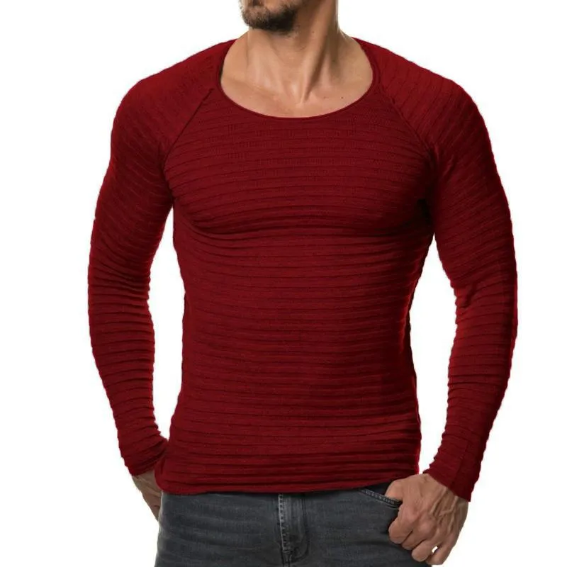 West Louis™ Vertical Stripes Hedging O-Neck Pullover Shirts