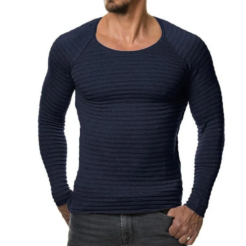 West Louis™ Vertical Stripes Hedging O-Neck Pullover Shirts