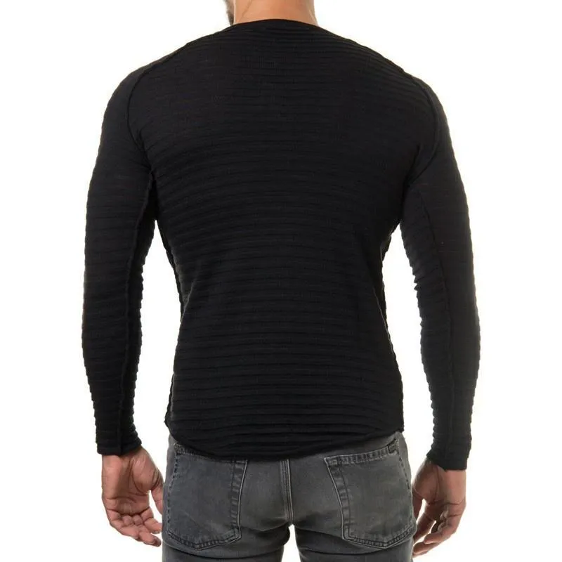 West Louis™ Vertical Stripes Hedging O-Neck Pullover Shirts