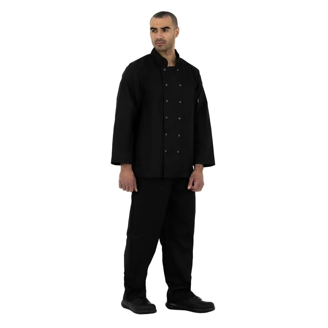Whites Vegas Unisex Chef Jacket Long Sleeve Black XS