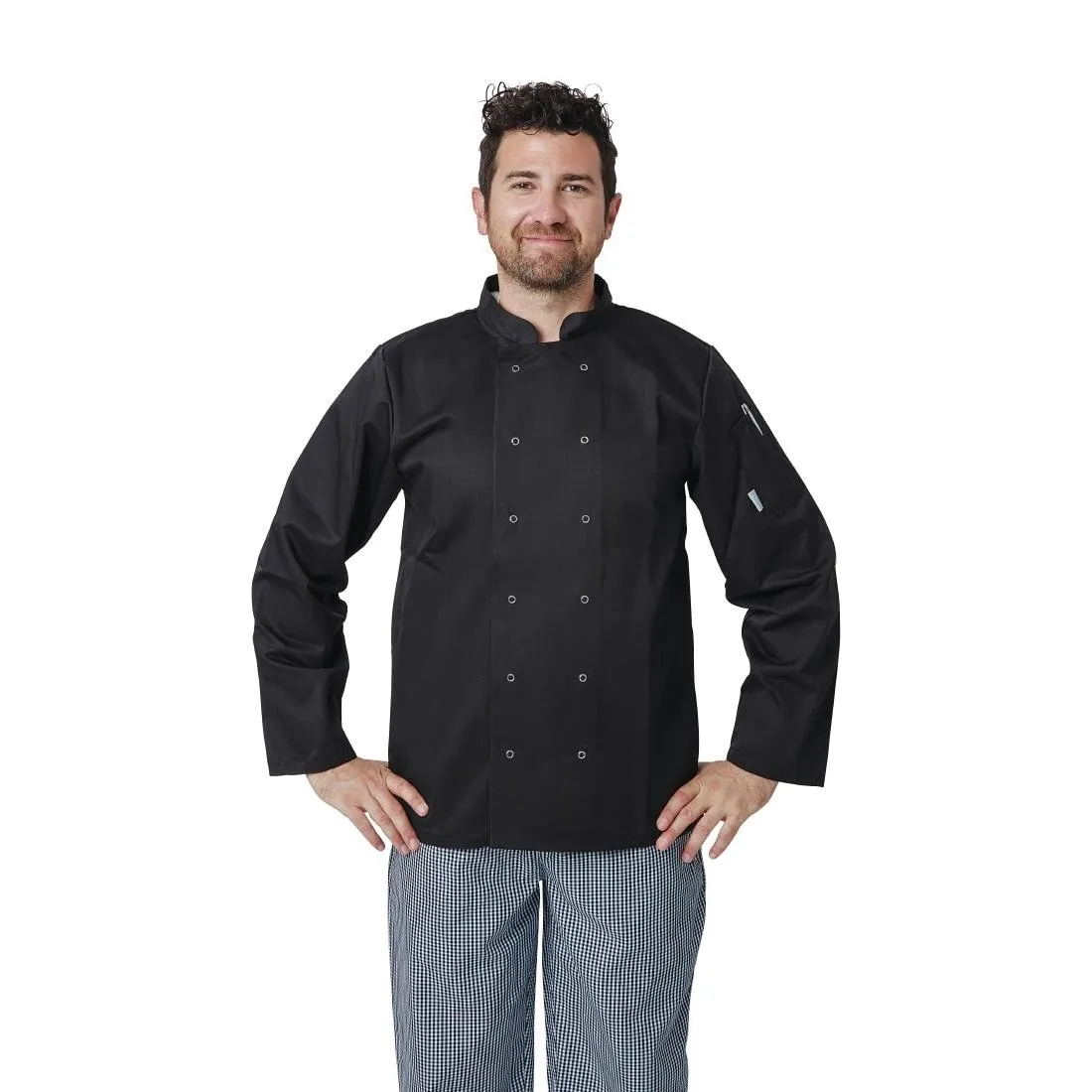 Whites Vegas Unisex Chef Jacket Long Sleeve Black XS