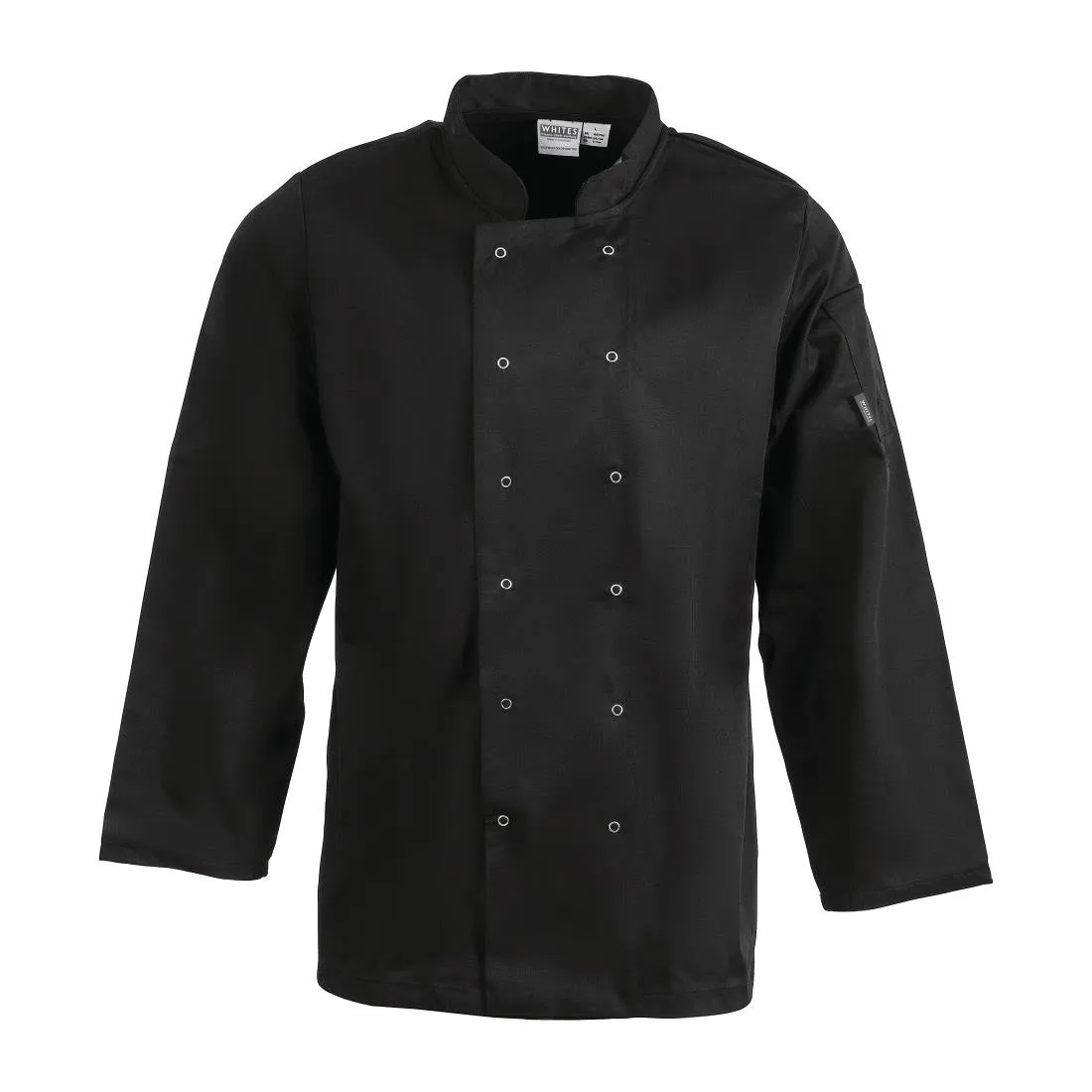 Whites Vegas Unisex Chef Jacket Long Sleeve Black XS