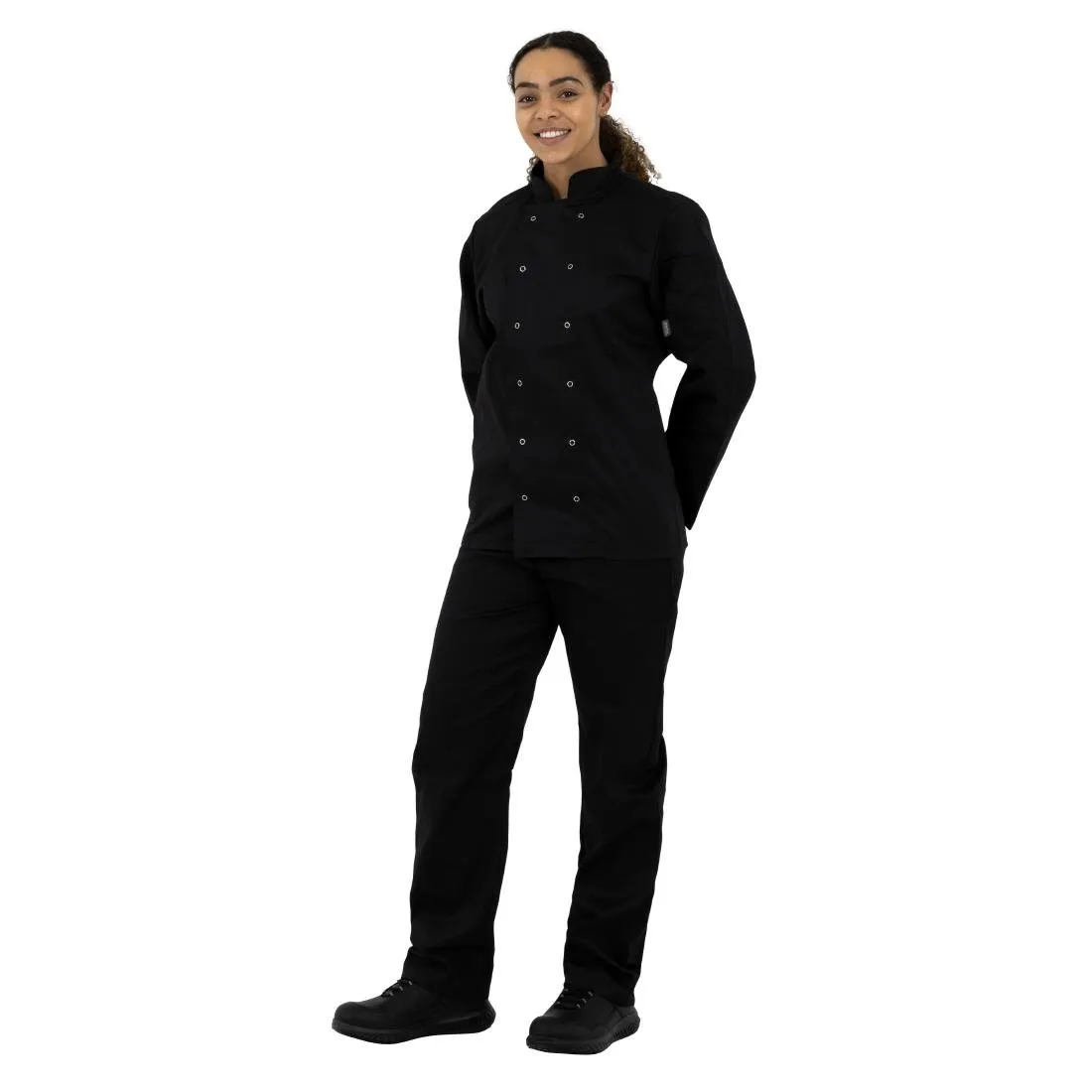 Whites Vegas Unisex Chef Jacket Long Sleeve Black XS
